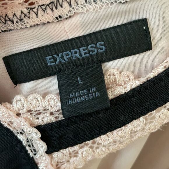 Express Sleeveless BabyDoll Top with lace size Large - Picture 13 of 14